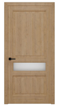 Межкомнатная дверь М 04 по-1/2 массив дуб сучок