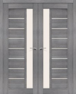 Двойная распашная дверь Порта-27 Grey Veralinga
