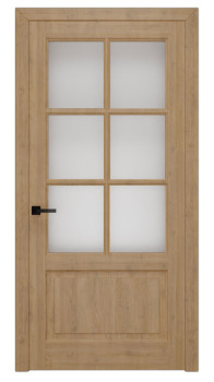 Межкомнатная дверь М 02 по-6 массив дуб сучок