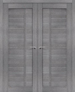 Двойная распашная дверь Порта-26 Grey Veralinga