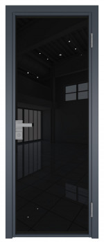 Межкомнатная дверь AG - 1 антрацит, черный триплекс