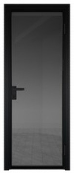 Межкомнатная дверь AG - 1 черный, планибель графит