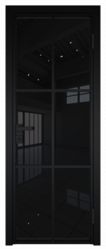 Межкомнатная дверь AG - 3 черный, черный триплекс