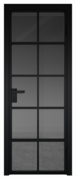 Межкомнатная дверь AG - 4 черный, планибель графит