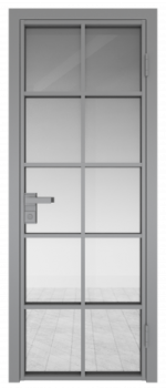 Межкомнатная дверь AG - 4 серый, прозрачное