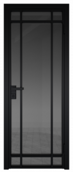 Межкомнатная дверь AG - 5 черный, планибель графит