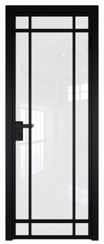 Межкомнатная дверь AG - 5 черный, белый триплекс