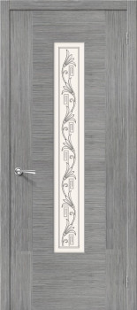 Межкомнатная дверь "Рондо", по, серый дуб