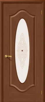 Межкомнатная дверь "Аура", по, орех
