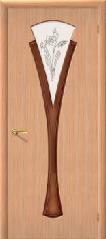 Межкомнатная дверь "Флора", по, дуб