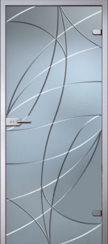 Стеклянная дверь Аврора Белое Сатинато