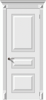 Межкомнатная дверь "Багет 3", пг, белый