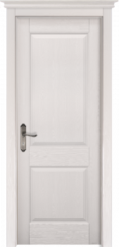 Межкомнатная дверь "Элегия", пг, Эмаль Белая (RAL 9010), Браш сосна