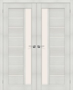Двойная распашная дверь Порта-27 Bianco Veralinga