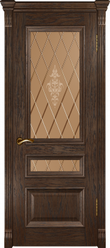 Межкомнатная дверь "Фараон 2", по, мореный дуб темный