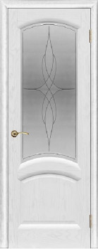Межкомнатная дверь "Лаура", по, ясень жемчуг