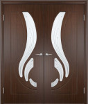 Межкомнатная дверь ПВХ "Лиана", по, венге