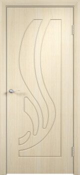 Межкомнатная дверь ПВХ "Лотос", пг, беленный дуб