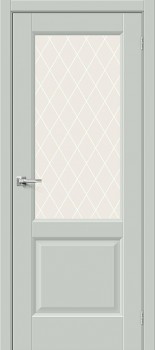 Межкомнатная дверь Неоклассик-33 Grey Matt стекло White Сrystal