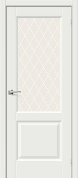 Межкомнатная дверь Неоклассик-33 White Matt стекло White Сrystal