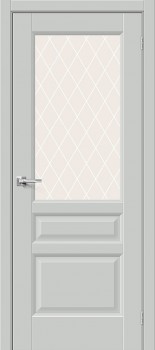 Межкомнатная дверь Неоклассик-35 Grey Matt стекло White Сrystal