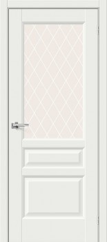 Межкомнатная дверь Неоклассик-35 White Matt стекло White Сrystal