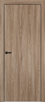 Межкомнатная дверь "Porta-50 4AB", AL-кромка черная, пг, Brownie Oak