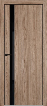 Межкомнатная дверь "Porta-51 4AB", AL-кромка черная, по, Brownie Oak