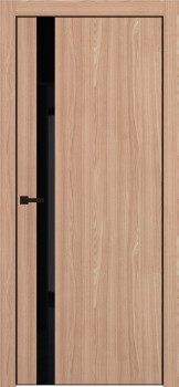 Межкомнатная дверь "Porta-51 4AB", AL-кромка черная, по, Natural Oak