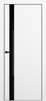 Межкомнатная дверь "Porta-51 4AB", AL-кромка черная, по Shellac White