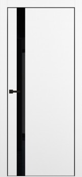 Межкомнатная дверь "Porta-51 4AB", AL-кромка черная, по Shellac White