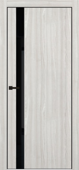 Межкомнатная дверь "Porta-51 4AB", AL-кромка черная, по, White Oak
