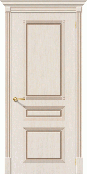 Межкомнатная дверь "Стиль", пг, беленый дуб