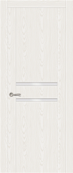 Межкомнатная дверь "Турин-2", по, белый ясень