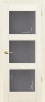 Межкомнатная дверь "Турин", по, слоновая кость, Браш сосна