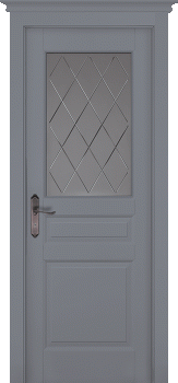 Межкомнатная дверь "Валенсия", по, Эмаль Грей, Браш сосна