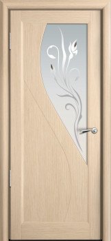 Межкомнатная дверь Мильяна Яна, по, беленный дуб